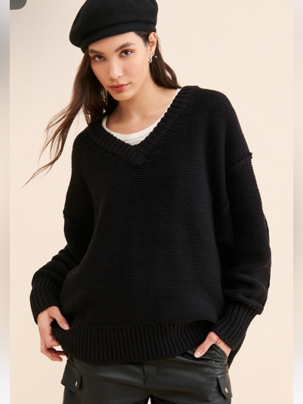 Free people V neck sweater